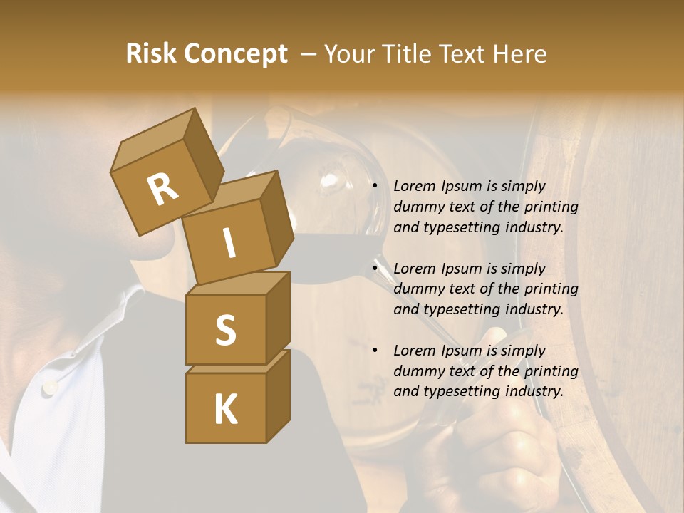 Man Concentration Vineyard PowerPoint Template