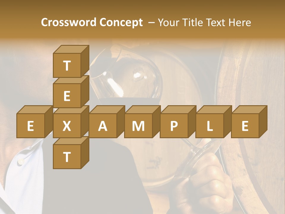 Man Concentration Vineyard PowerPoint Template