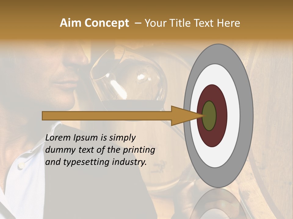Man Concentration Vineyard PowerPoint Template
