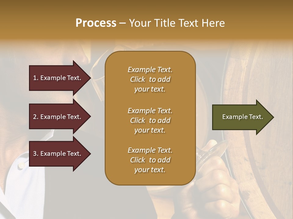 Man Concentration Vineyard PowerPoint Template