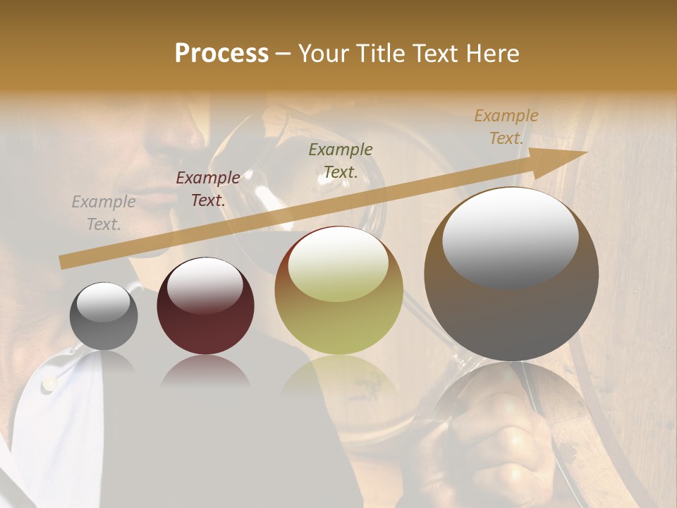 Man Concentration Vineyard PowerPoint Template