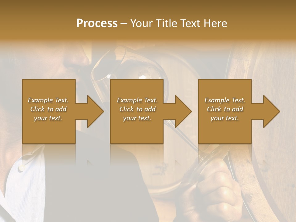 Man Concentration Vineyard PowerPoint Template
