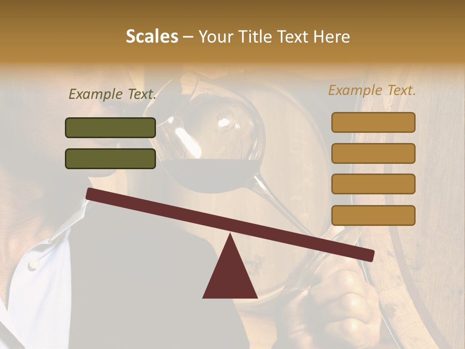 Man Concentration Vineyard PowerPoint Template