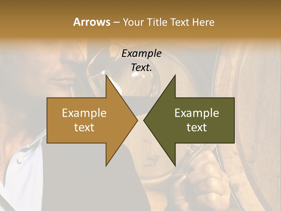 Man Concentration Vineyard PowerPoint Template