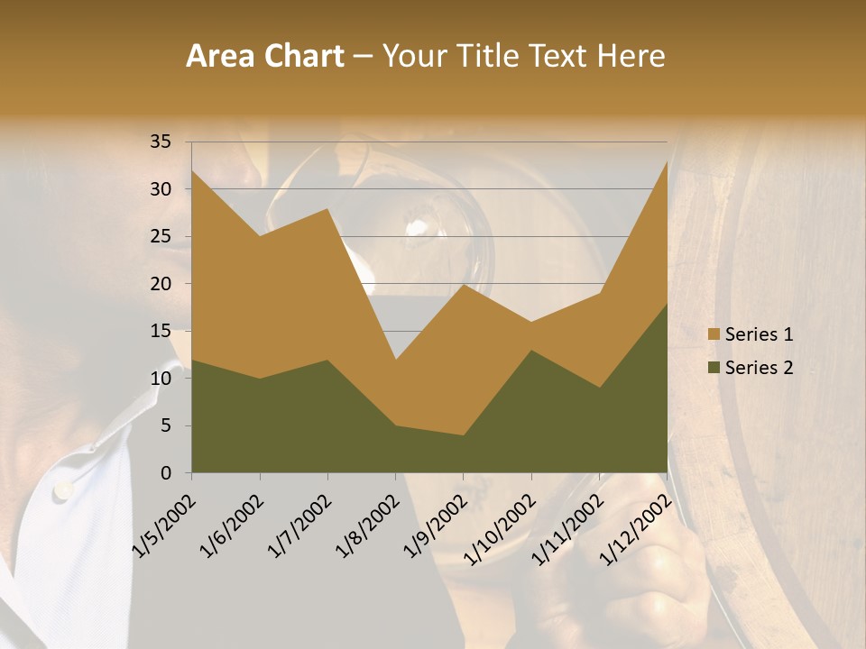 Man Concentration Vineyard PowerPoint Template