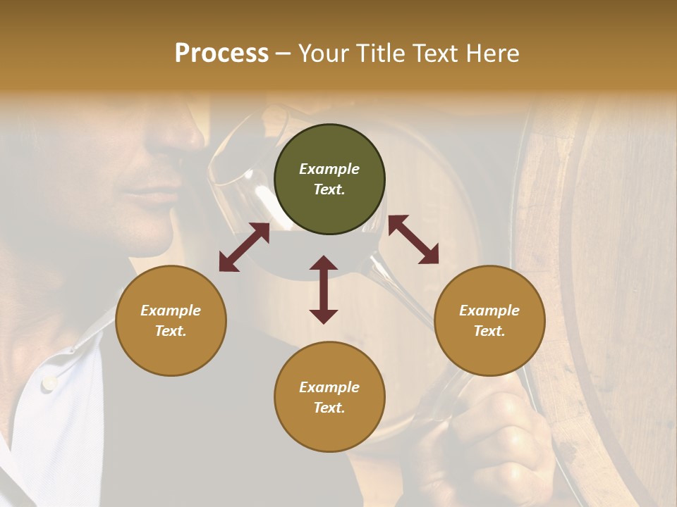 Man Concentration Vineyard PowerPoint Template