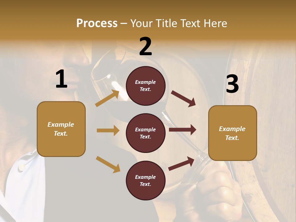 Man Concentration Vineyard PowerPoint Template