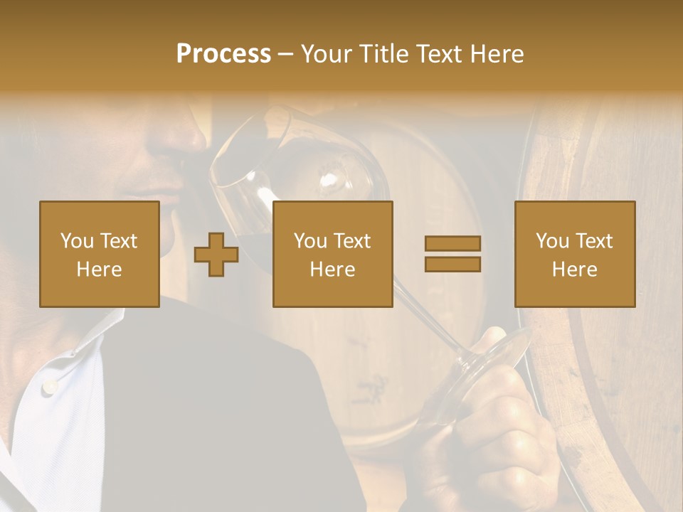 Man Concentration Vineyard PowerPoint Template