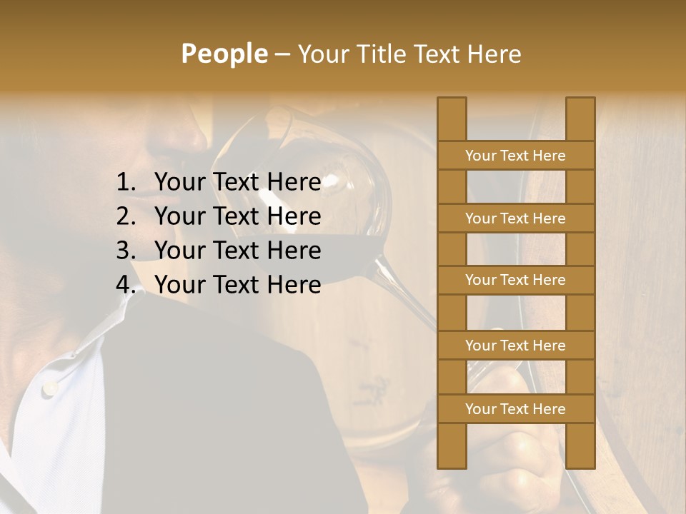 Man Concentration Vineyard PowerPoint Template