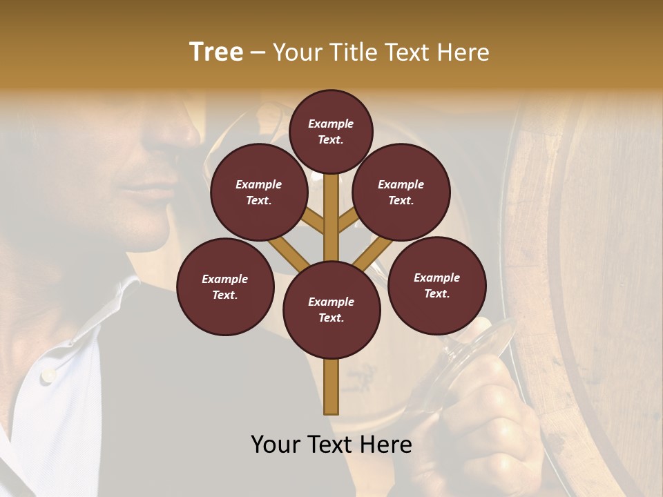 Man Concentration Vineyard PowerPoint Template