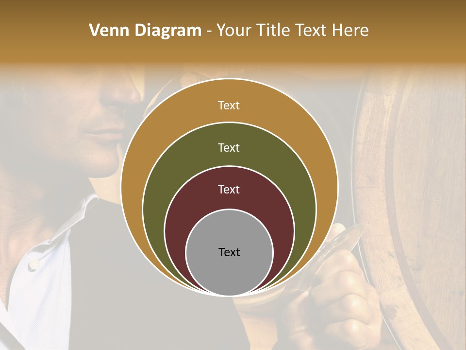 Man Concentration Vineyard PowerPoint Template