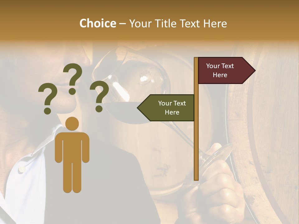 Man Concentration Vineyard PowerPoint Template