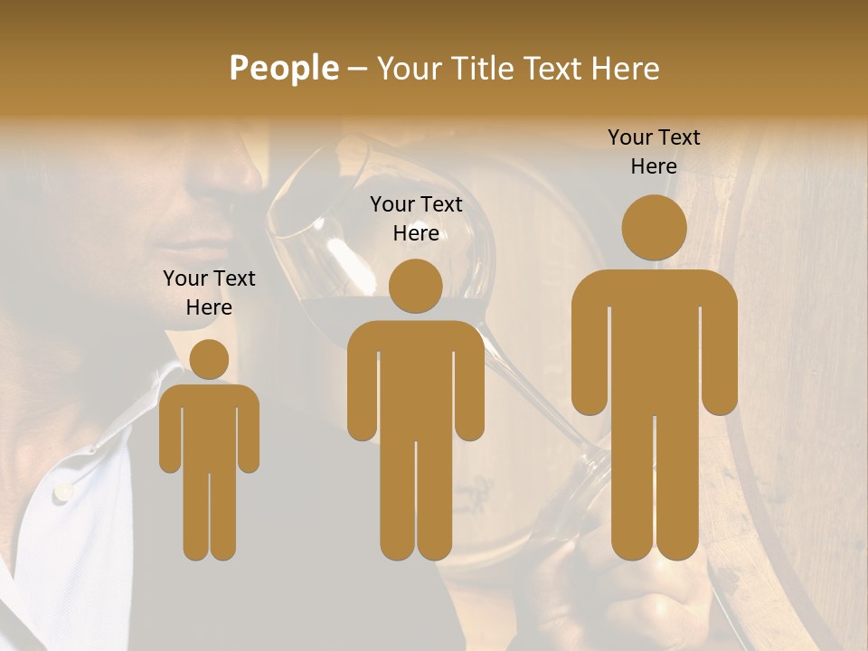 Man Concentration Vineyard PowerPoint Template