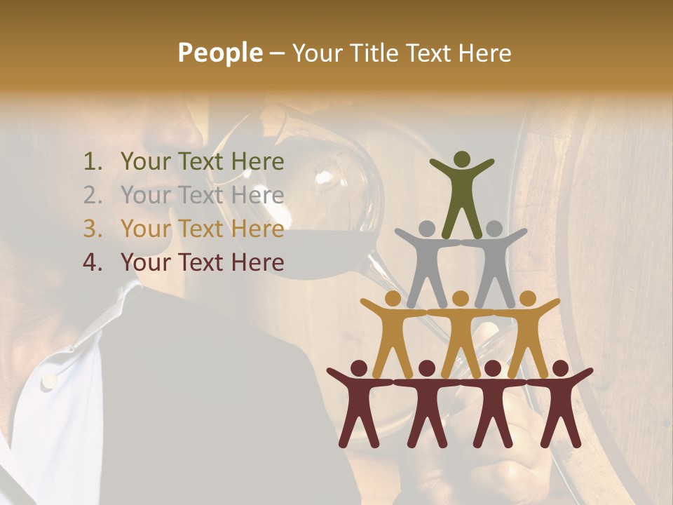 Man Concentration Vineyard PowerPoint Template