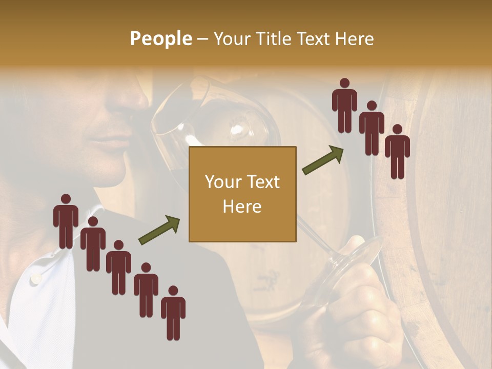 Man Concentration Vineyard PowerPoint Template