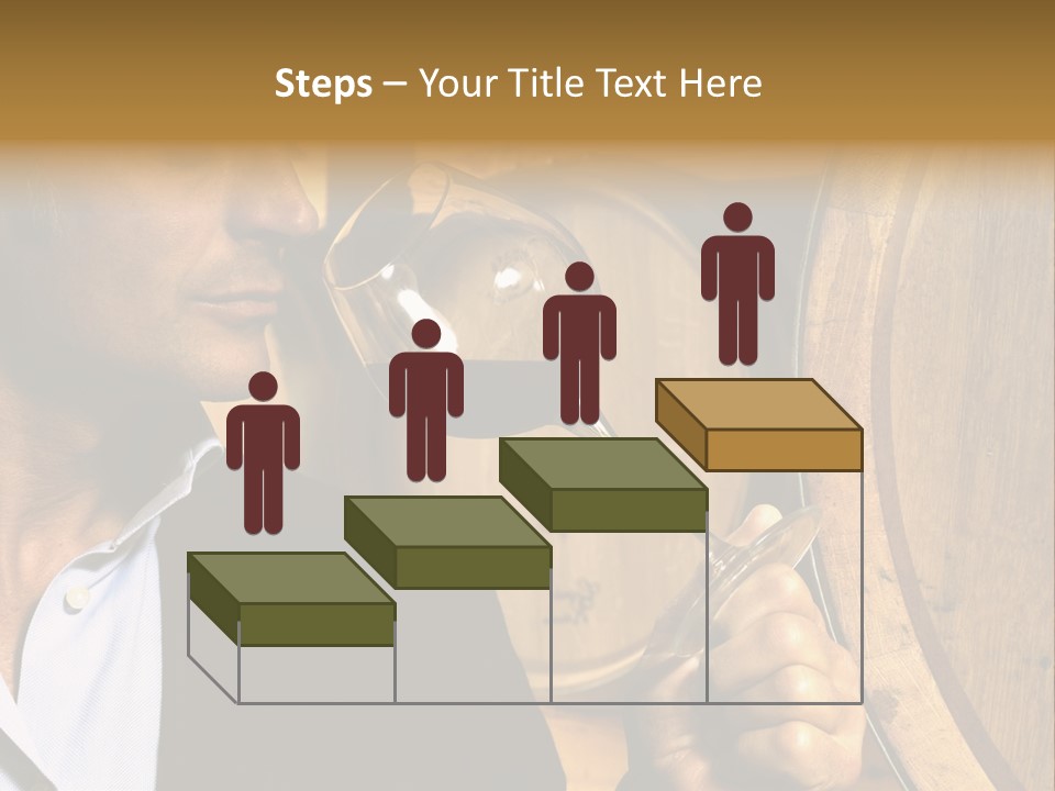 Man Concentration Vineyard PowerPoint Template