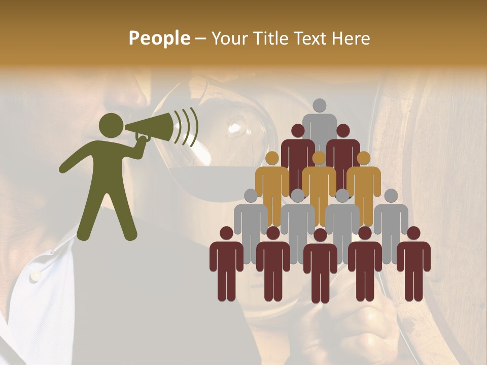 Man Concentration Vineyard PowerPoint Template