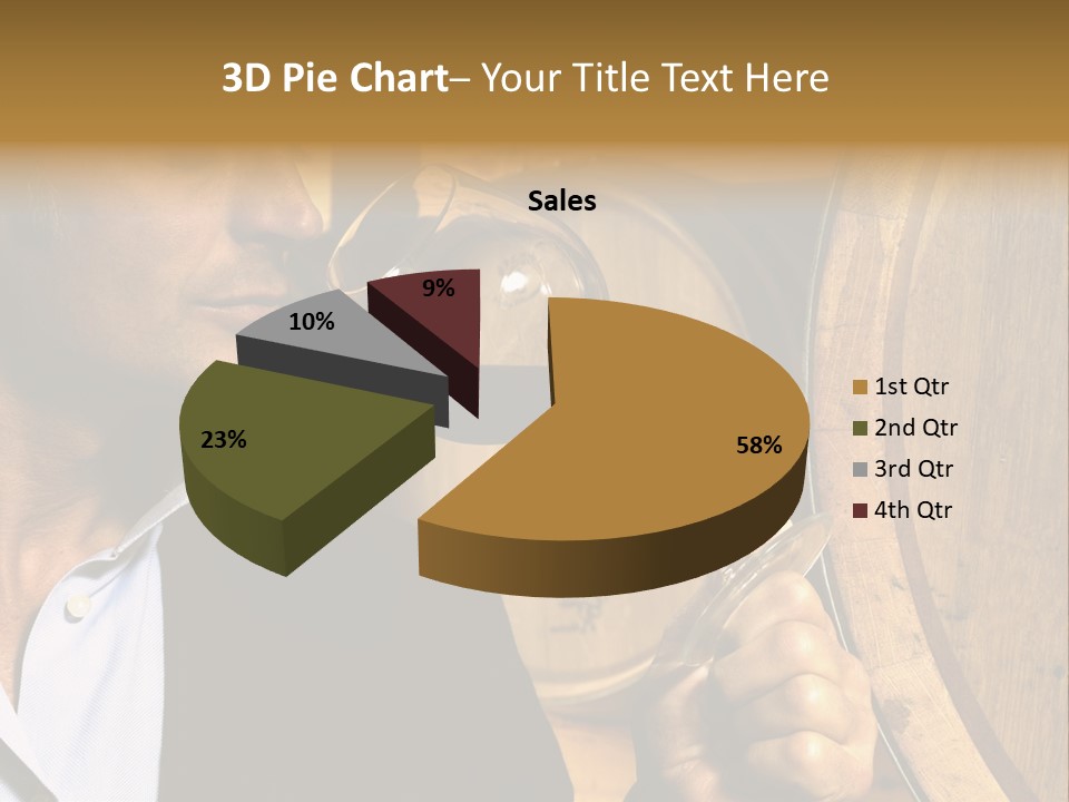 Man Concentration Vineyard PowerPoint Template