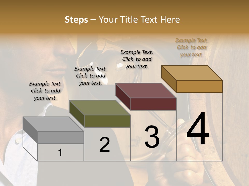 Man Concentration Vineyard PowerPoint Template