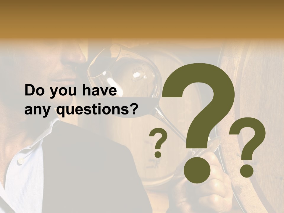 Man Concentration Vineyard PowerPoint Template