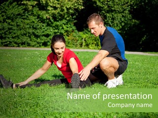 People Meadow Sportive PowerPoint Template