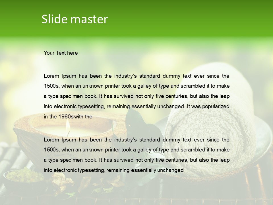 Massage Sunny Burning PowerPoint Template