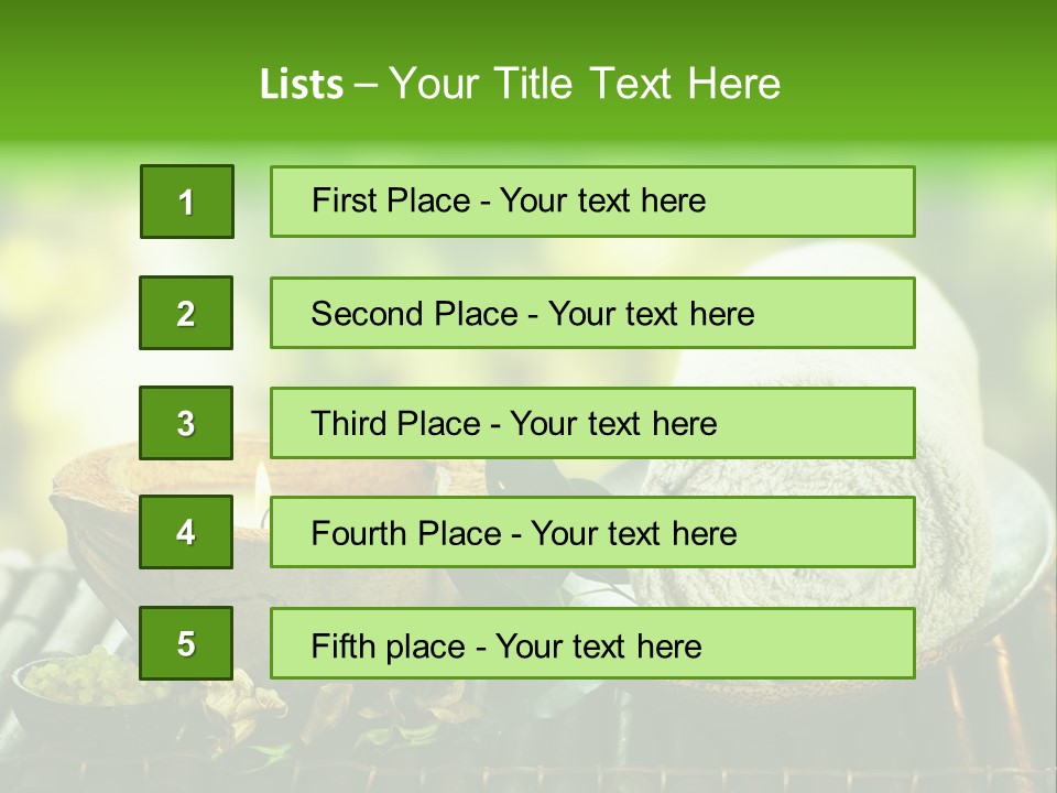 Massage Sunny Burning PowerPoint Template