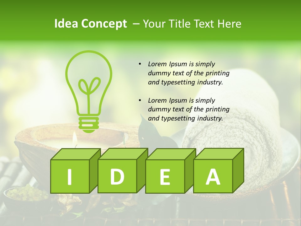 Massage Sunny Burning PowerPoint Template