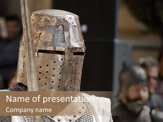 Battle Malta Armor PowerPoint Template