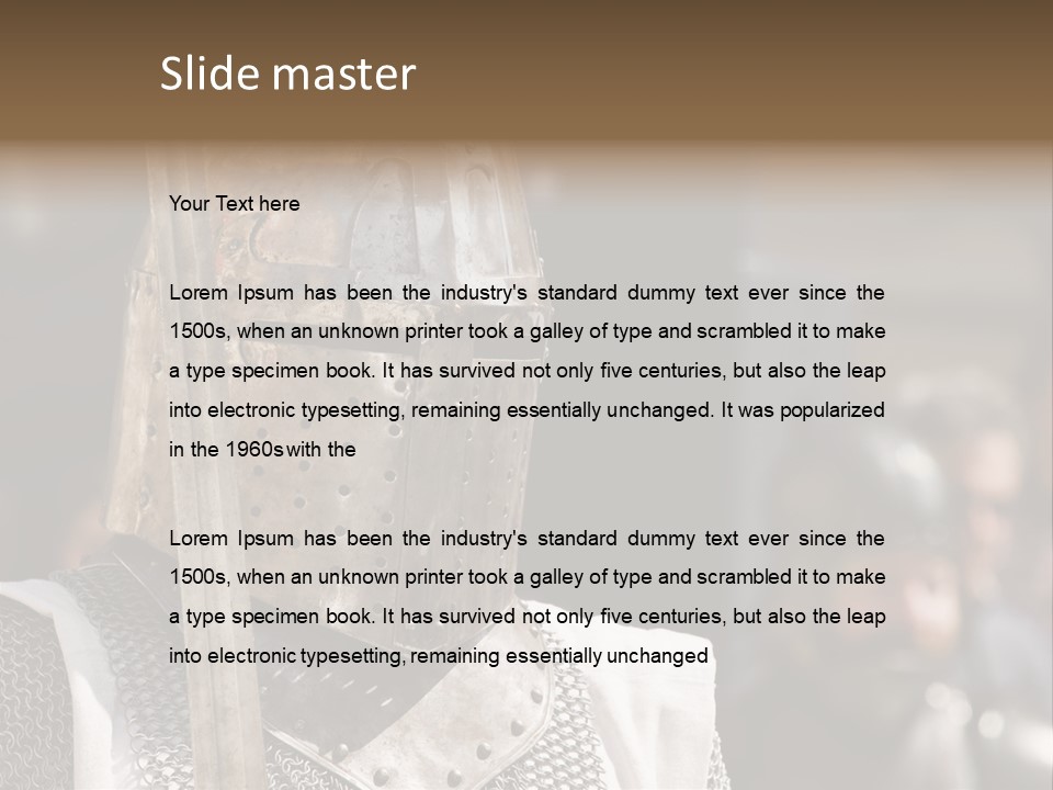 Battle Malta Armor PowerPoint Template