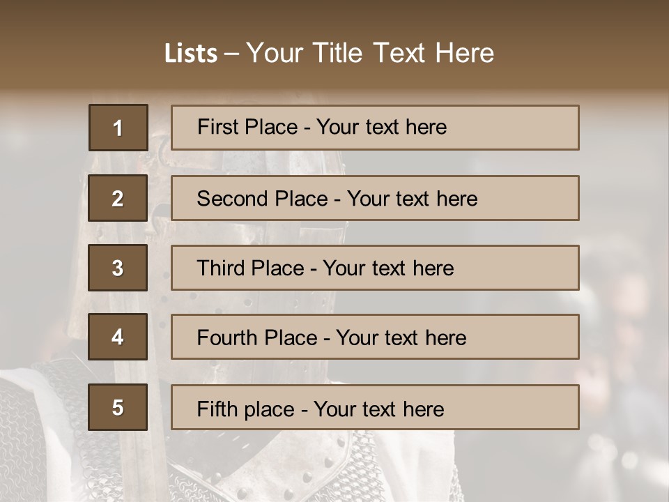 Battle Malta Armor PowerPoint Template
