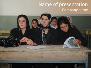 School Dress Afghanistan Literate Afghanistan Secondary School For Girls PowerPoint Template