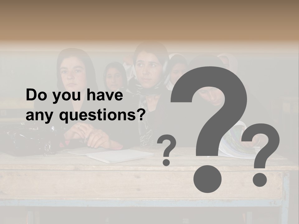 School Dress Afghanistan Literate Afghanistan Secondary School For Girls PowerPoint Template