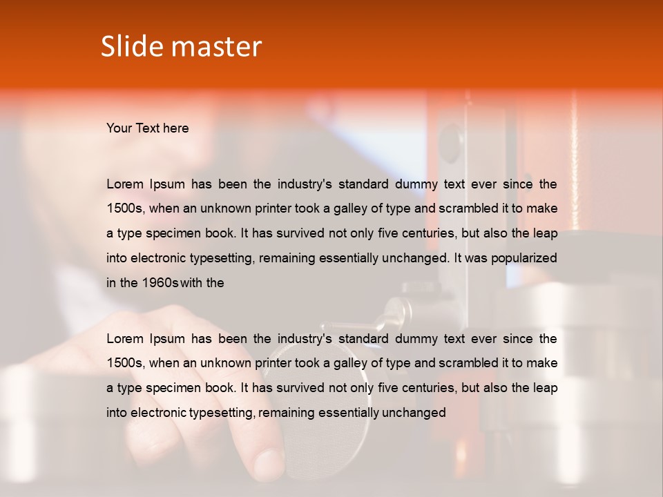 Machine Isolated Male PowerPoint Template