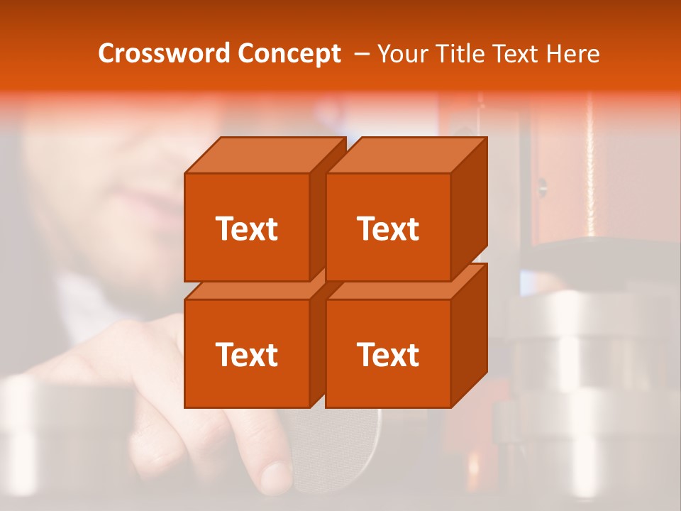 Machine Isolated Male PowerPoint Template