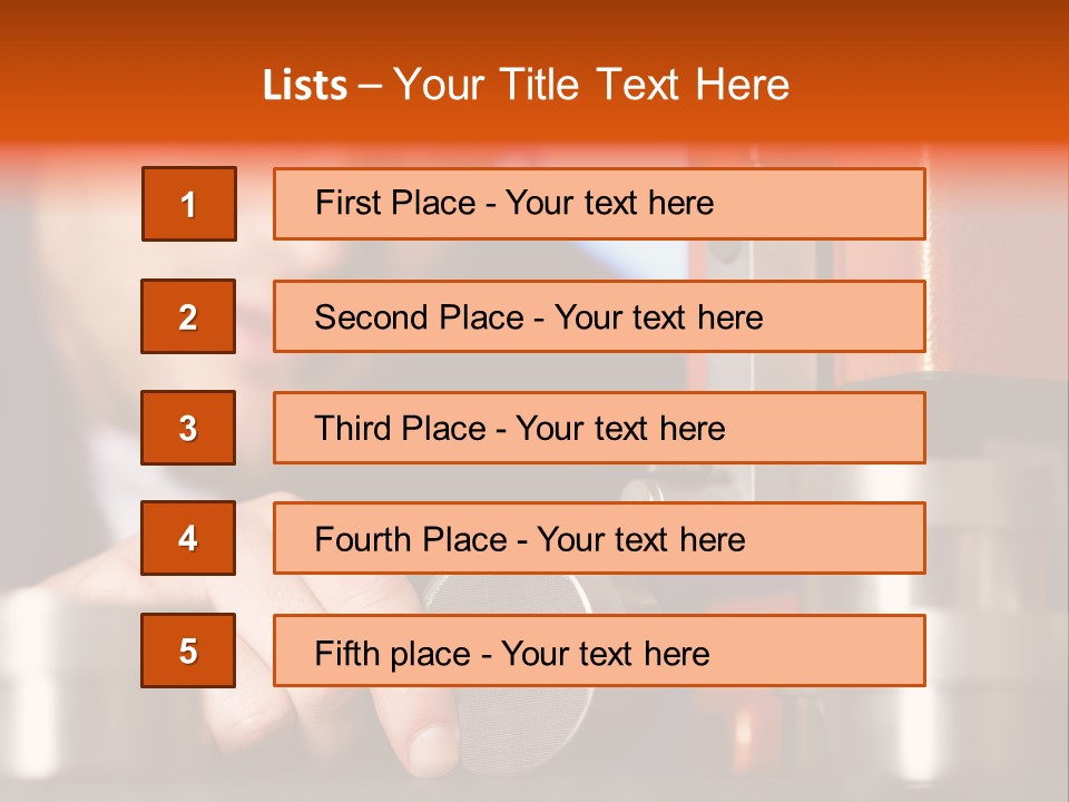 Machine Isolated Male PowerPoint Template