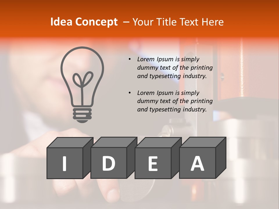 Machine Isolated Male PowerPoint Template