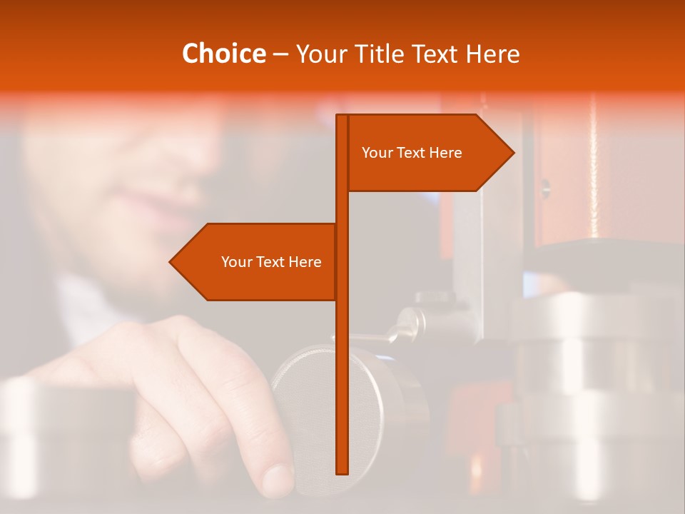 Machine Isolated Male PowerPoint Template