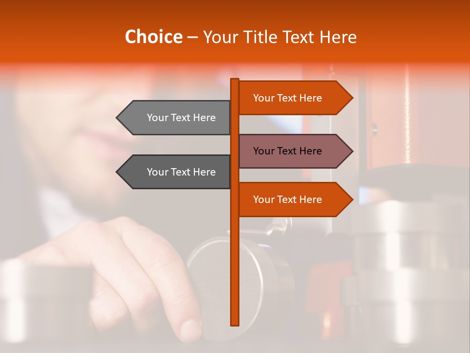 Machine Isolated Male PowerPoint Template