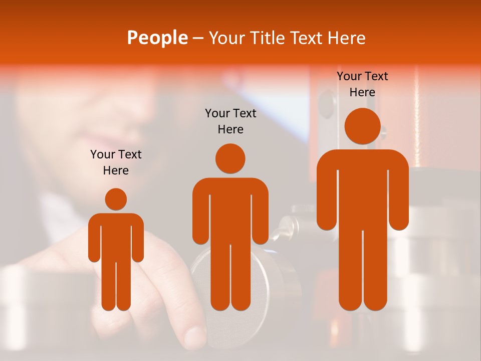 Machine Isolated Male PowerPoint Template