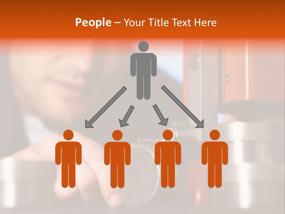 Machine Isolated Male PowerPoint Template