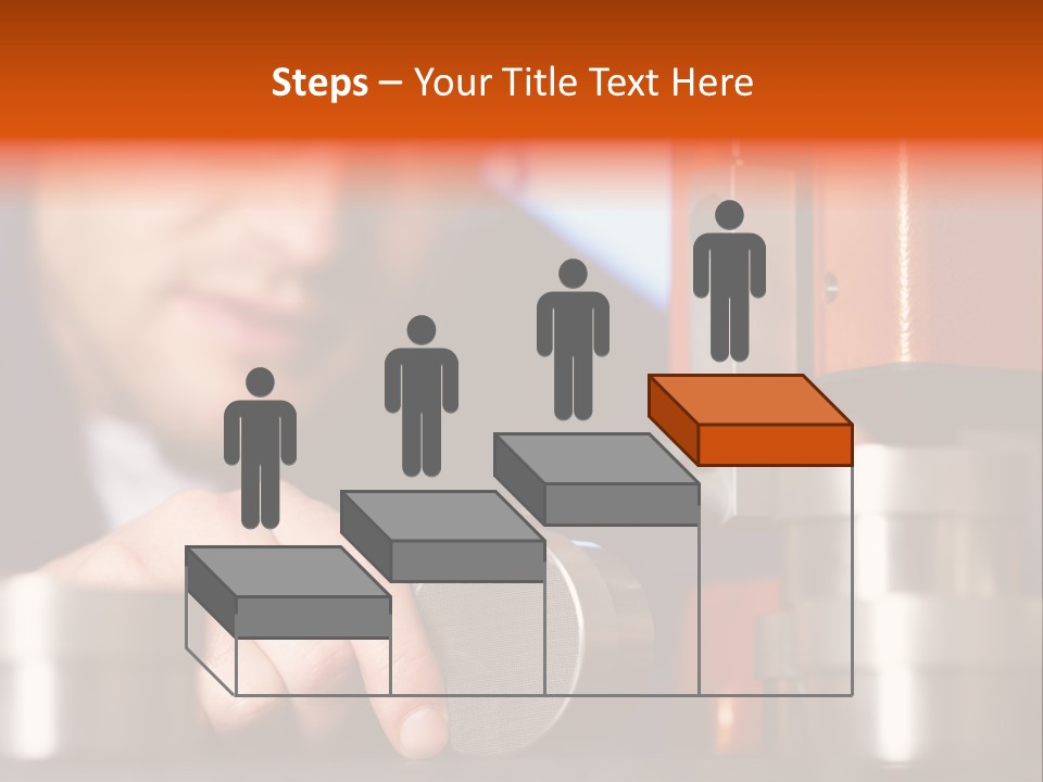 Machine Isolated Male PowerPoint Template
