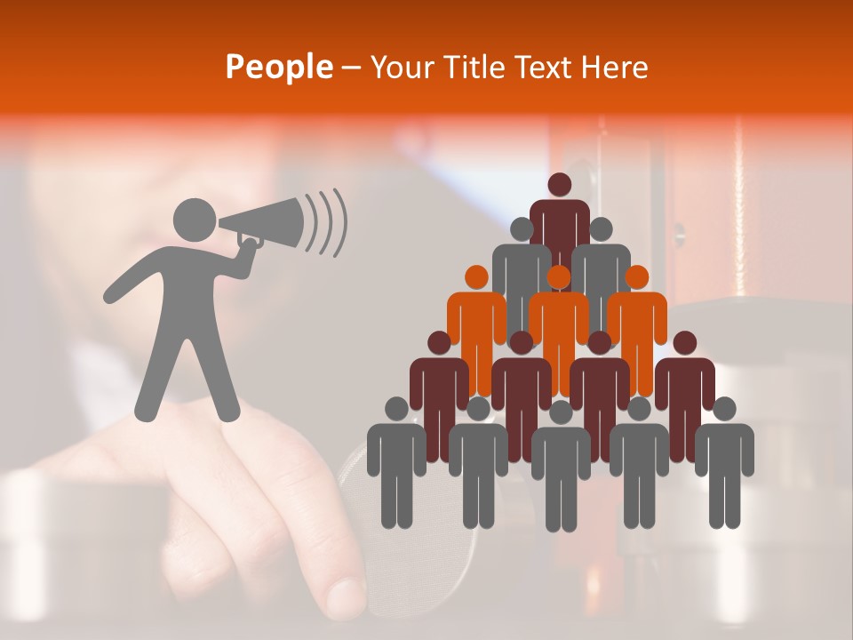 Machine Isolated Male PowerPoint Template