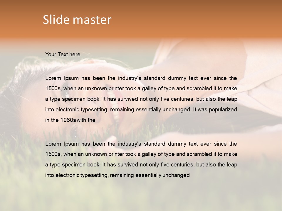 Girl Outdoor Sweet PowerPoint Template