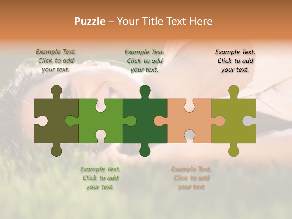 Girl Outdoor Sweet PowerPoint Template