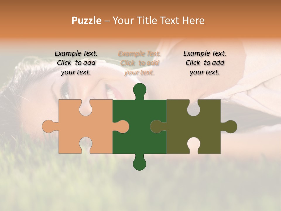 Girl Outdoor Sweet PowerPoint Template