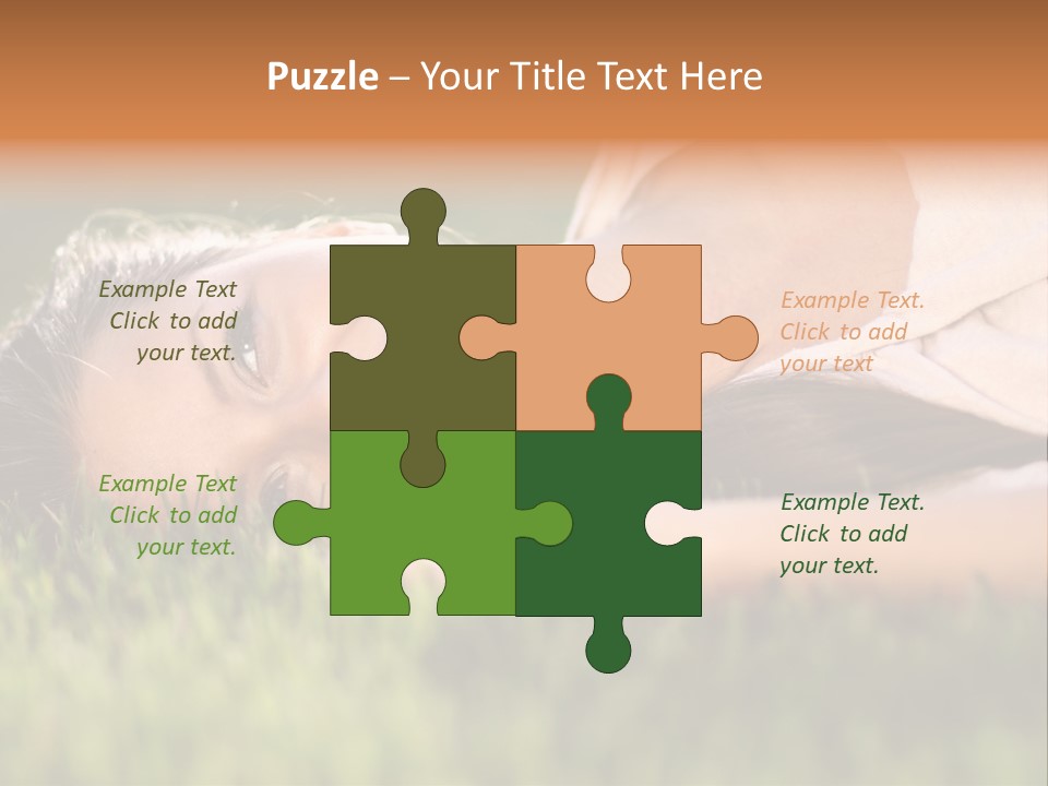 Girl Outdoor Sweet PowerPoint Template