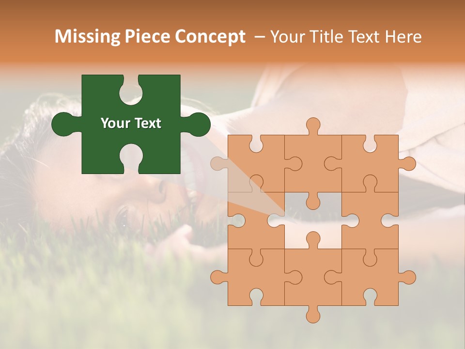 Girl Outdoor Sweet PowerPoint Template