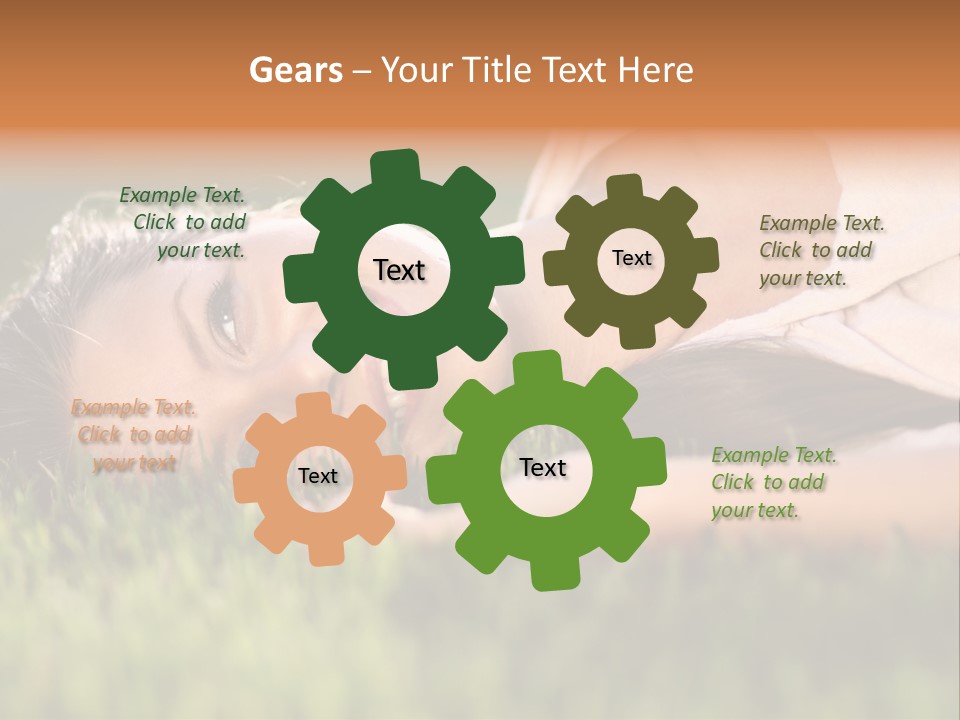 Girl Outdoor Sweet PowerPoint Template