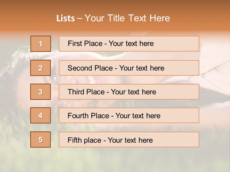 Girl Outdoor Sweet PowerPoint Template